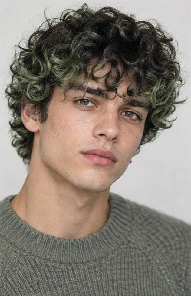 Sage-tipped curls